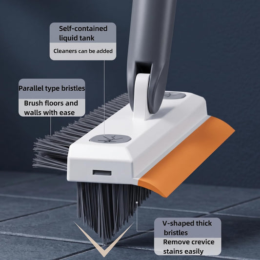 3-in-1 V-Shaped Scrub Brush & Floor Sweeper