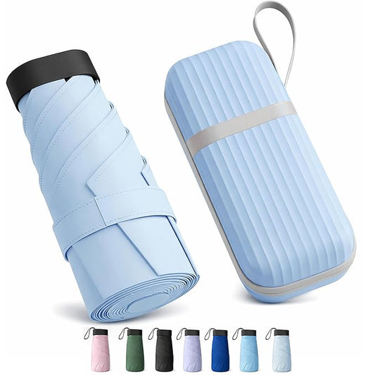 Mini Capsule Pocket Umbrella with Waterproof Case