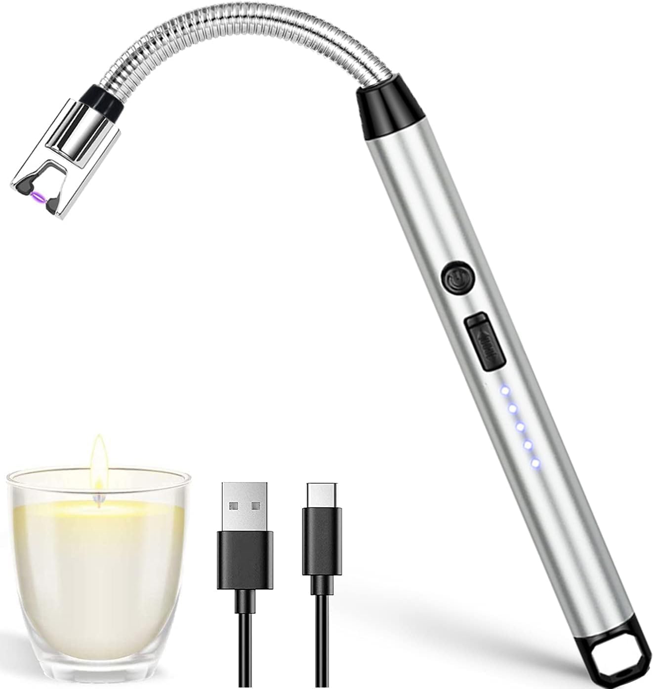 Flameless Arc Lighter with 360° Flexible Neck