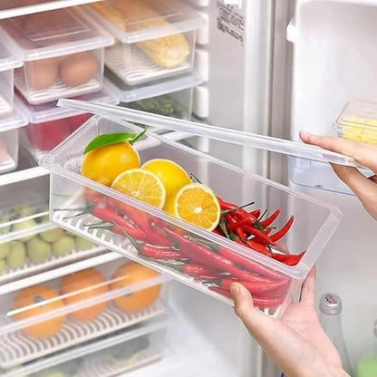 Fridge Organizer Box with Drain Plate