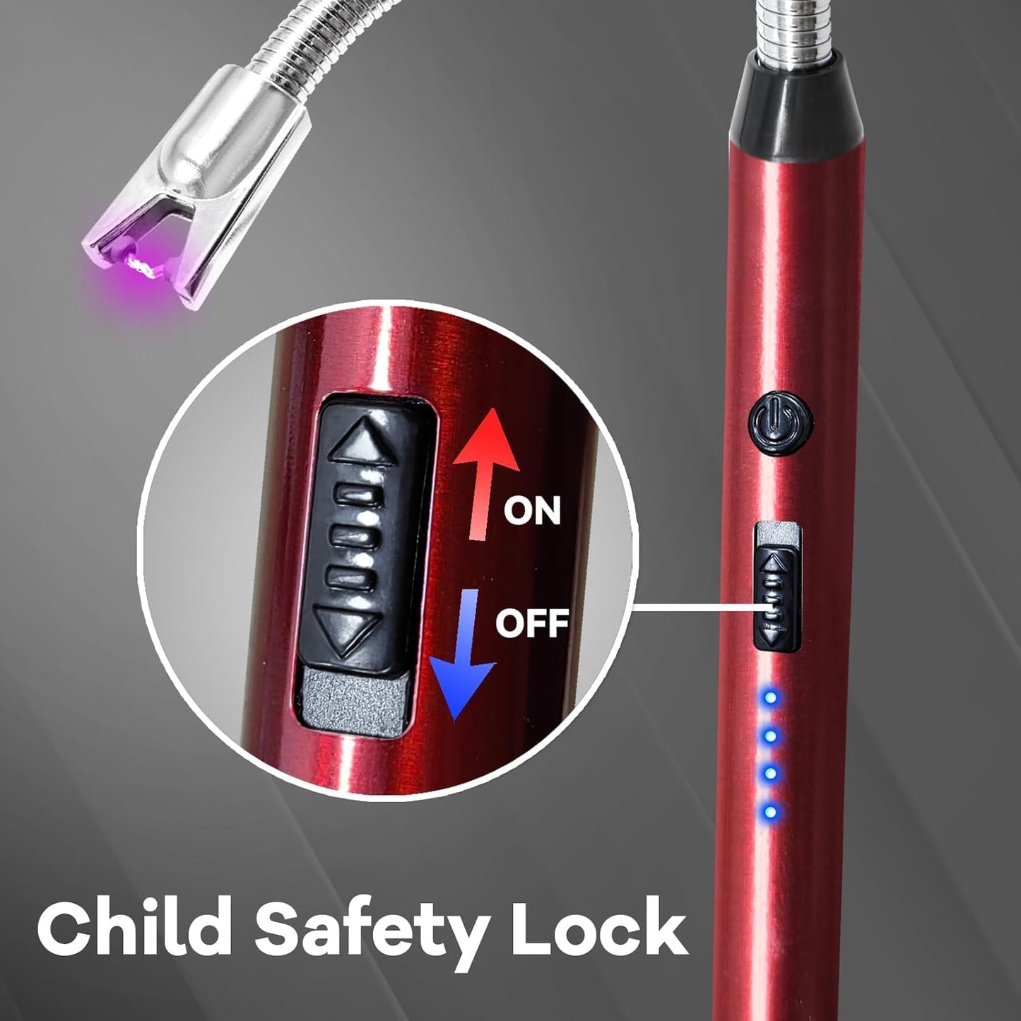 Flameless Arc Lighter with 360° Flexible Neck