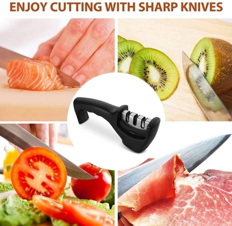 Stainless Steel 3-Stage Knife Sharpener