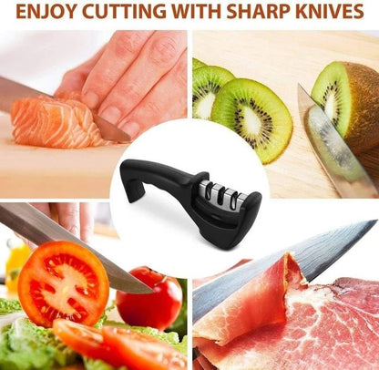 Stainless Steel 3-Stage Knife Sharpener