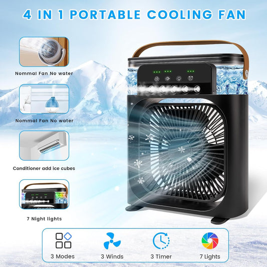 Portable Air Cooler & LED Humidifier