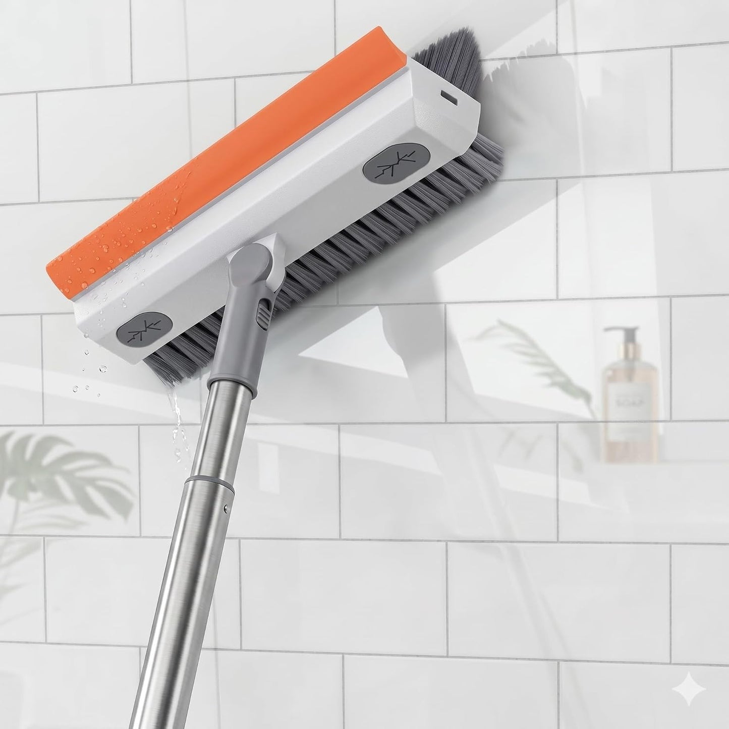 3-in-1 V-Shaped Scrub Brush & Floor Sweeper