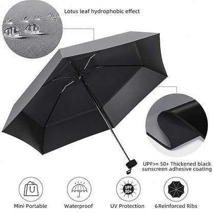 Mini Capsule Pocket Umbrella with Waterproof Case