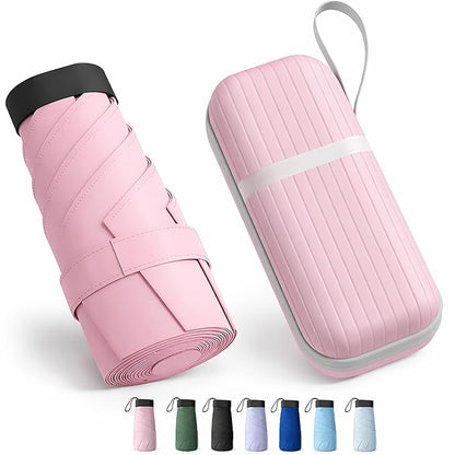 Mini Capsule Pocket Umbrella with Waterproof Case