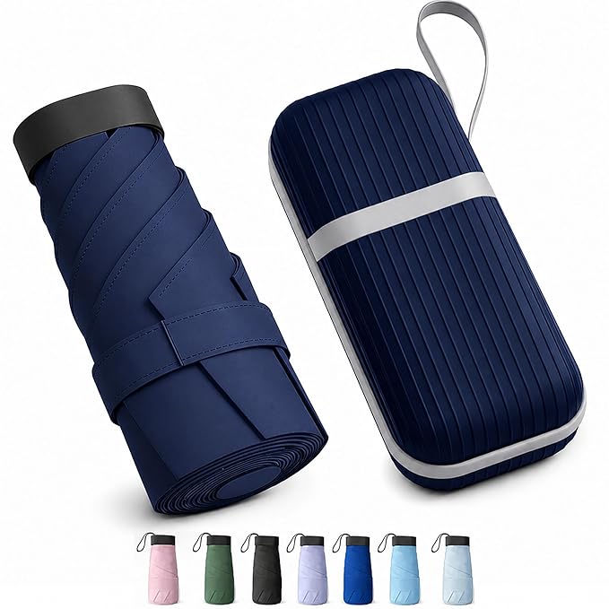 Mini Capsule Pocket Umbrella with Waterproof Case