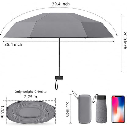 Mini Capsule Pocket Umbrella with Waterproof Case