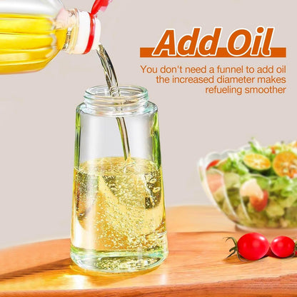 Premium 2-in-1 Glass Oil Dispenser & Sprayer Bottle