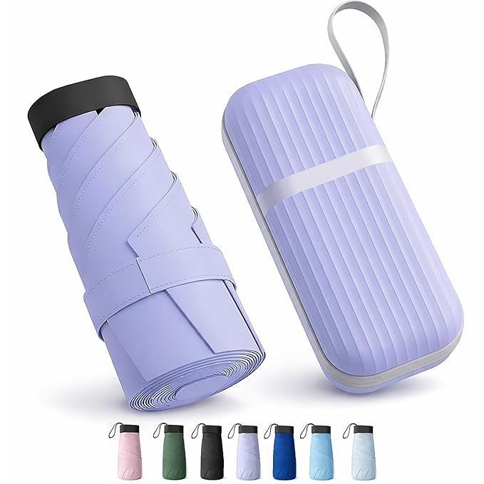 Mini Capsule Pocket Umbrella with Waterproof Case