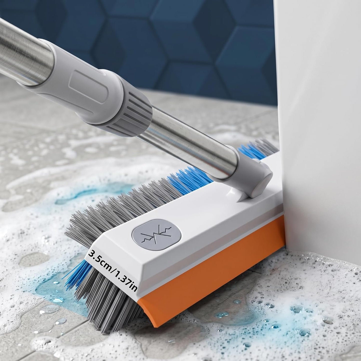 3-in-1 V-Shaped Scrub Brush & Floor Sweeper