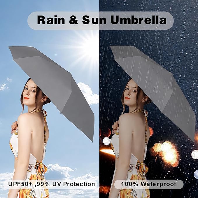 Mini Capsule Pocket Umbrella with Waterproof Case