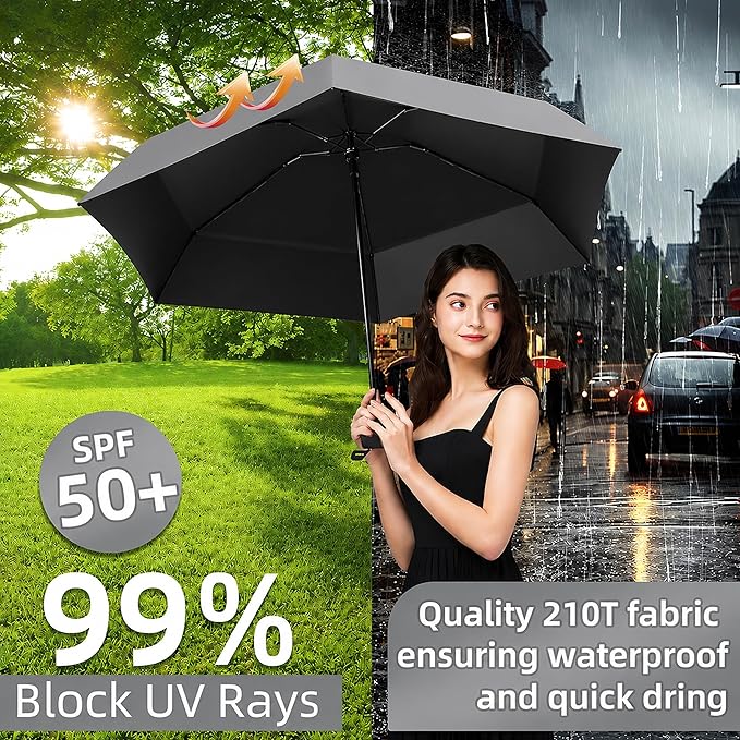 Mini Capsule Pocket Umbrella with Waterproof Case